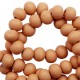Wood beads round 6mm Toffee brown